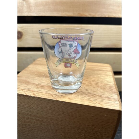 Arkansas The Natural State Souvenir Shot Glass 2.5” Clear with map design - Picture 3 of 5